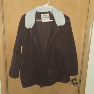 Vintage Faux Shearling Button Up Coat